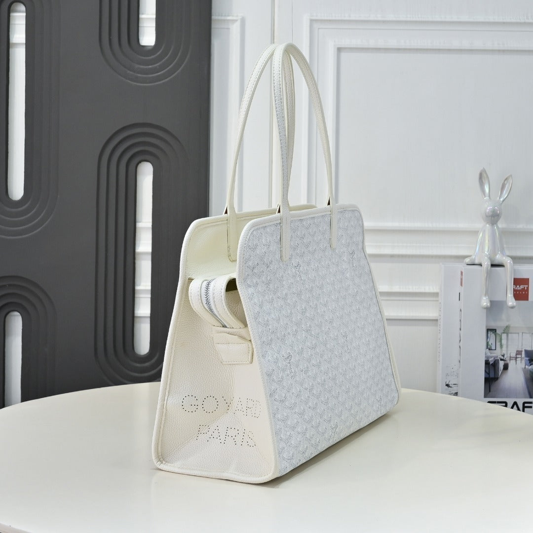 Goyard Saint Louis Tote PM – Blanc Goyardine