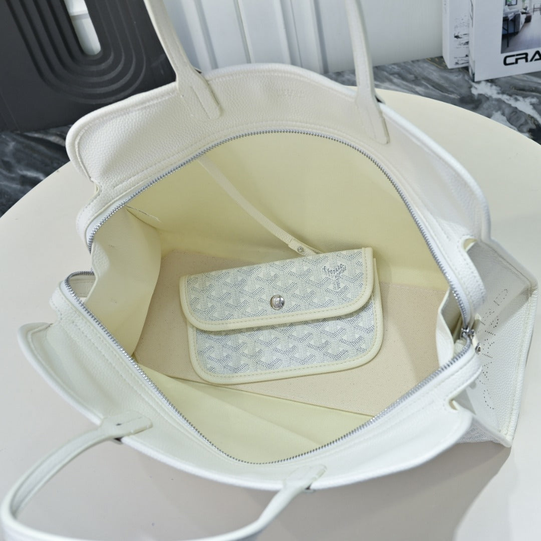 Goyard Saint Louis Tote PM – Blanc Goyardine